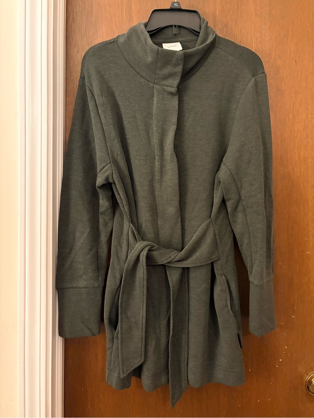 Women's Varley Anset Jacket Olive Green with belt